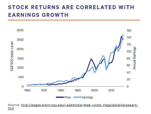 Stock Returns Are Correlated With Earnings Growth
