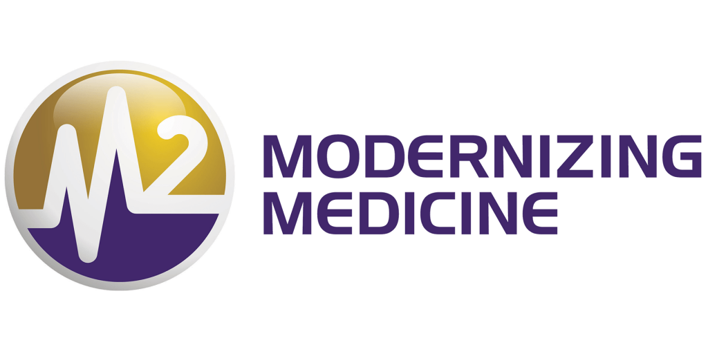 Modernizing Medicine purple gold logo