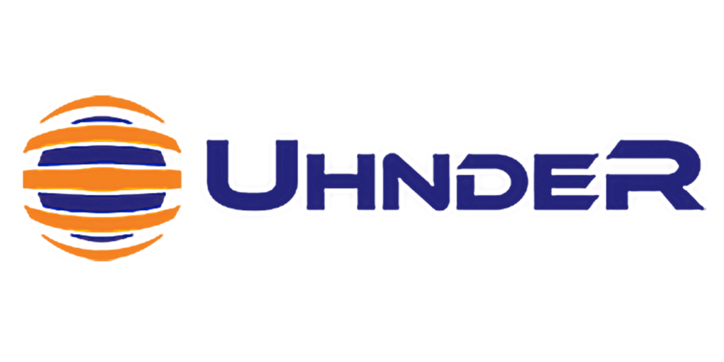 Uhnder navy blue logo navy blue title