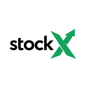 stock x green logo black title