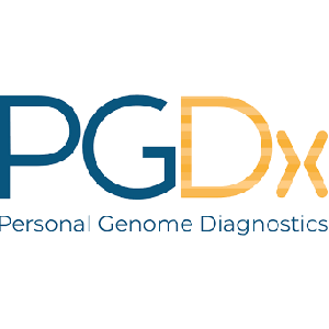 pdg x personal genome diagnostics navy blue gold