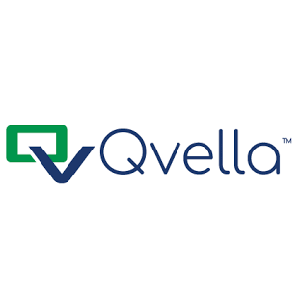 qvella navy blue title blue green logo