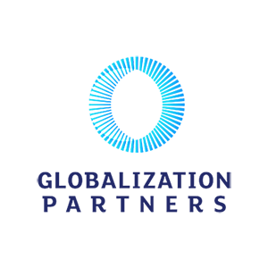 Globalization partners logo title blue