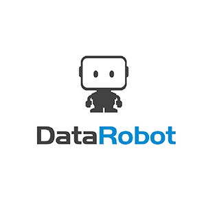 Data Robot logo title black blue