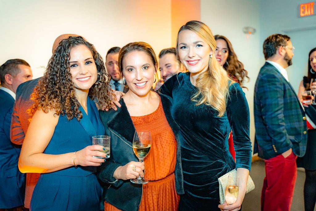 women in dresses at the party