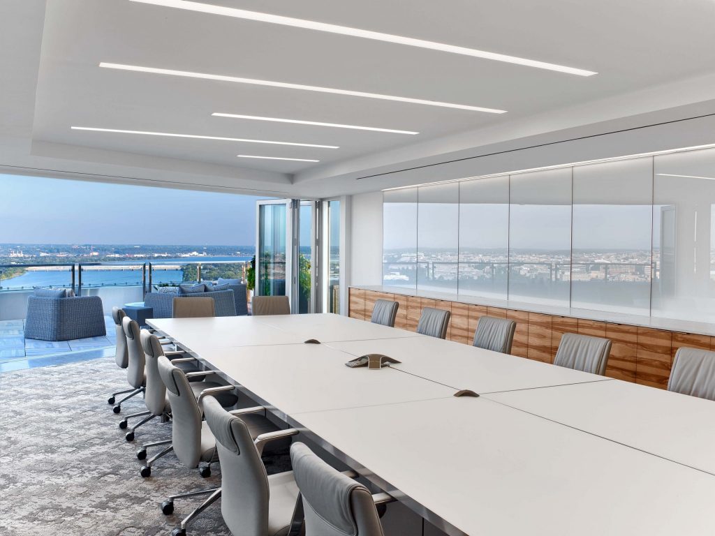 conference room overlooking the river