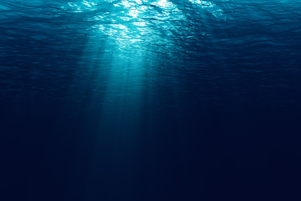 The ocean and the light piercing the water